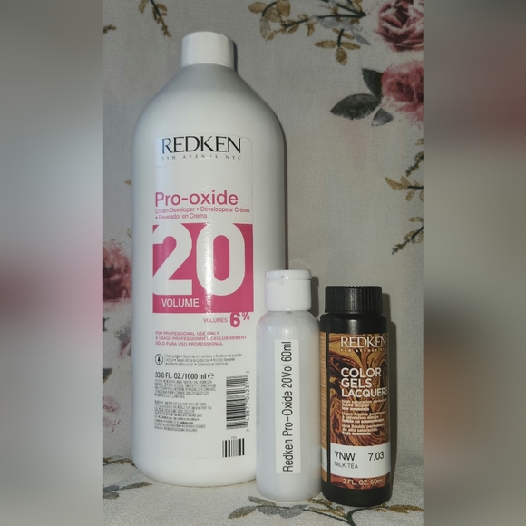 Redken Color Gels Lacquers Color Kit: 7NW Milk Tea & Pro-Oxide Developer - Picture 3 of 3